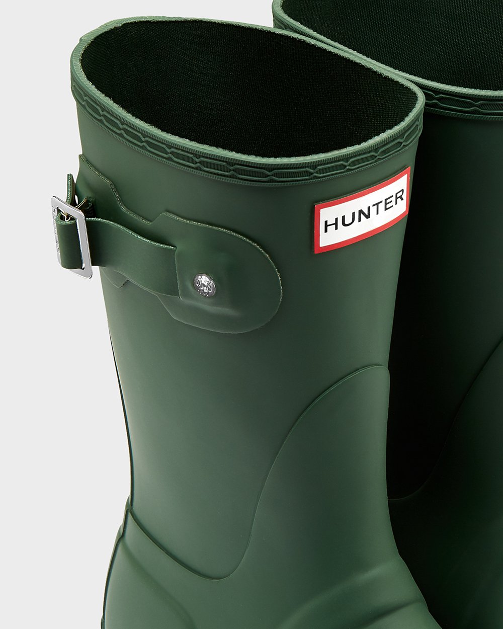 Womens Hunter Short Rain Boots Green - Original - 6325198-LH